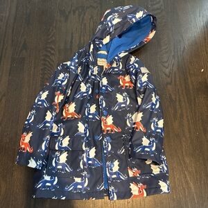 Hatley Blue and Red Dinosaur Print Raincoat
